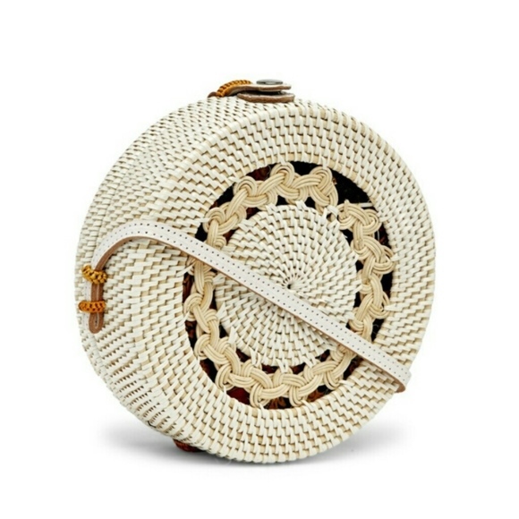 Handmade in Bali. Ata Reed round crossbody bags - Picture 2 of 4
